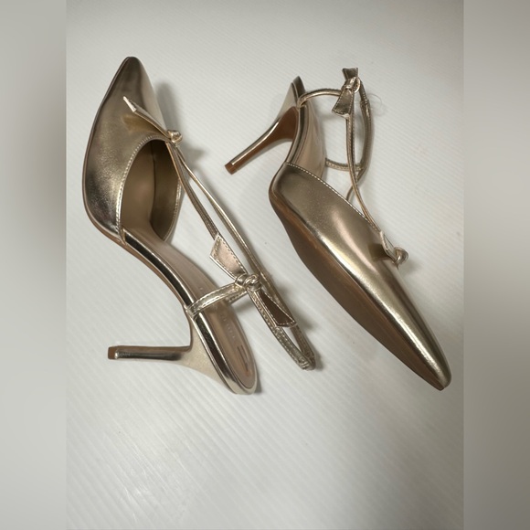 Nine West Womens Rands S3 Pointy Toe Pumps Straps Pull On Synthetic Sz 11 NWOB - Picture 9 of 14